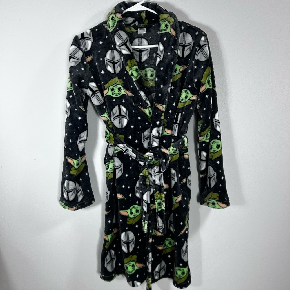 Star Wars Kids Cozy Robe - Black, Grey and Green Youth Size 12-14